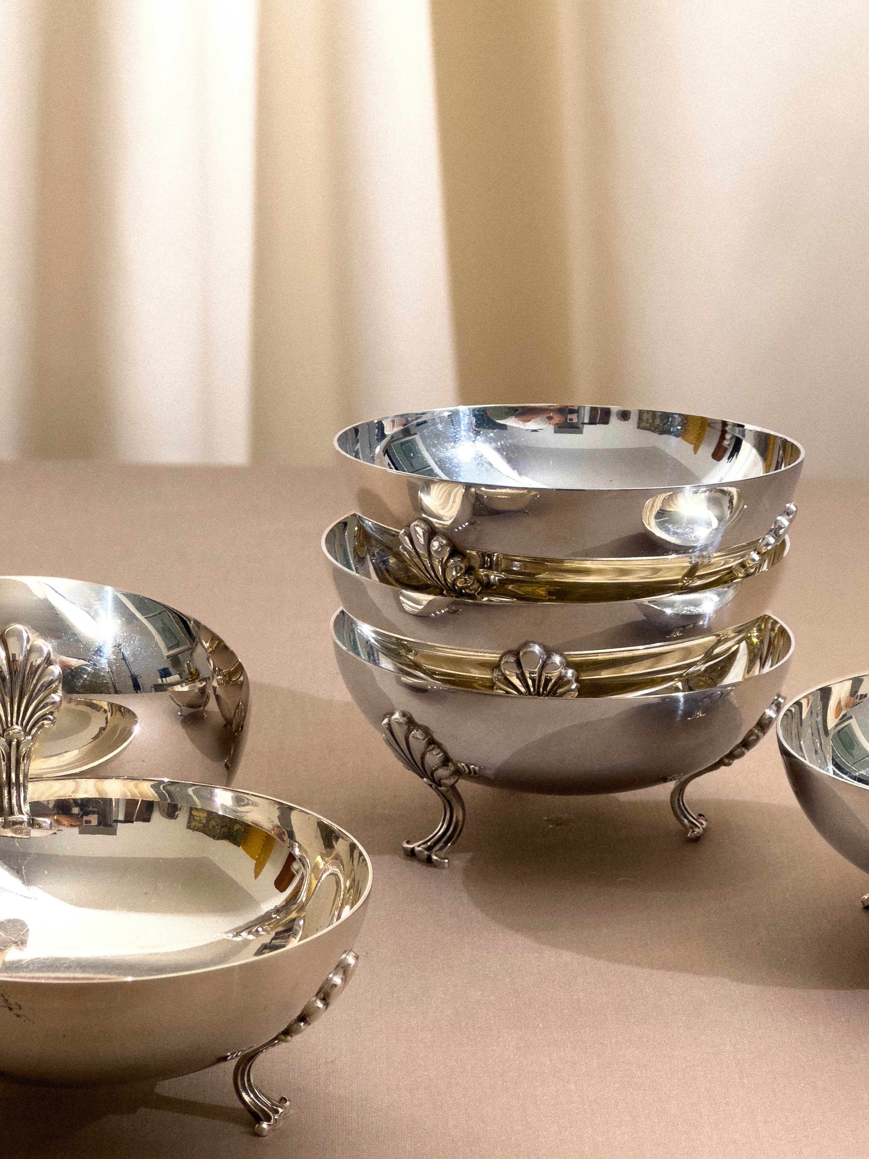 Coupelles argentées vintage