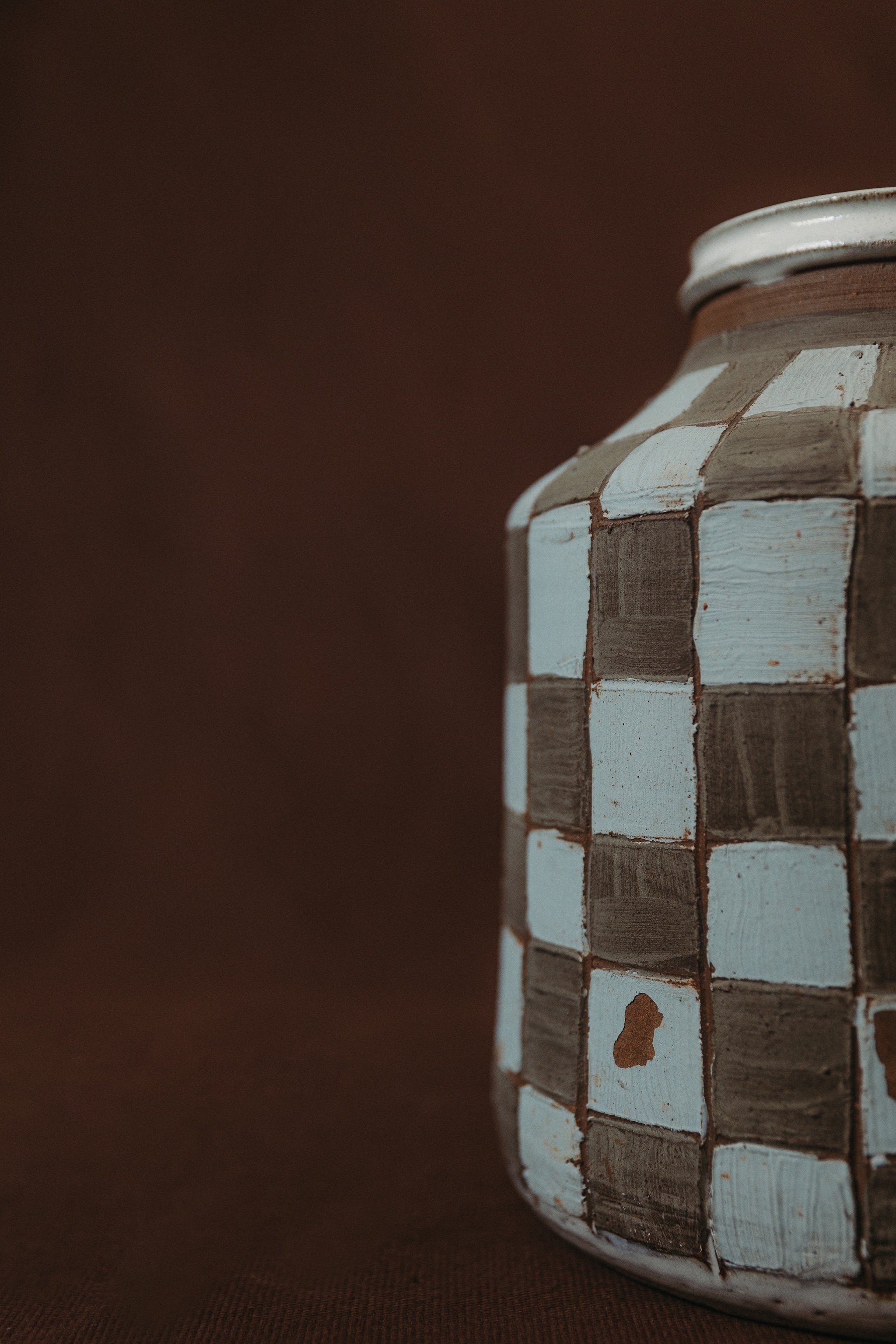 Vase à damiers Albert Thiry