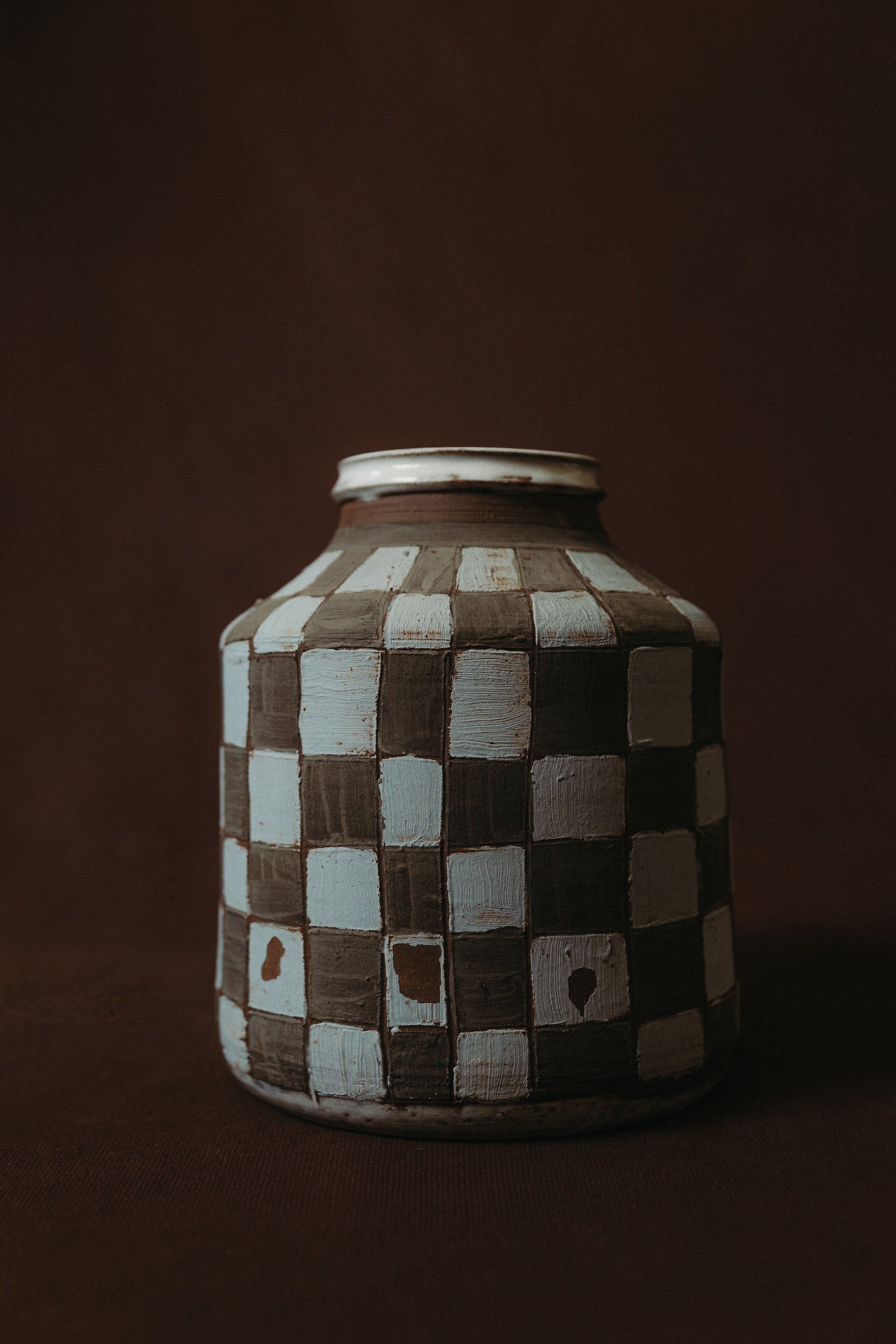 Vase à damiers Albert Thiry