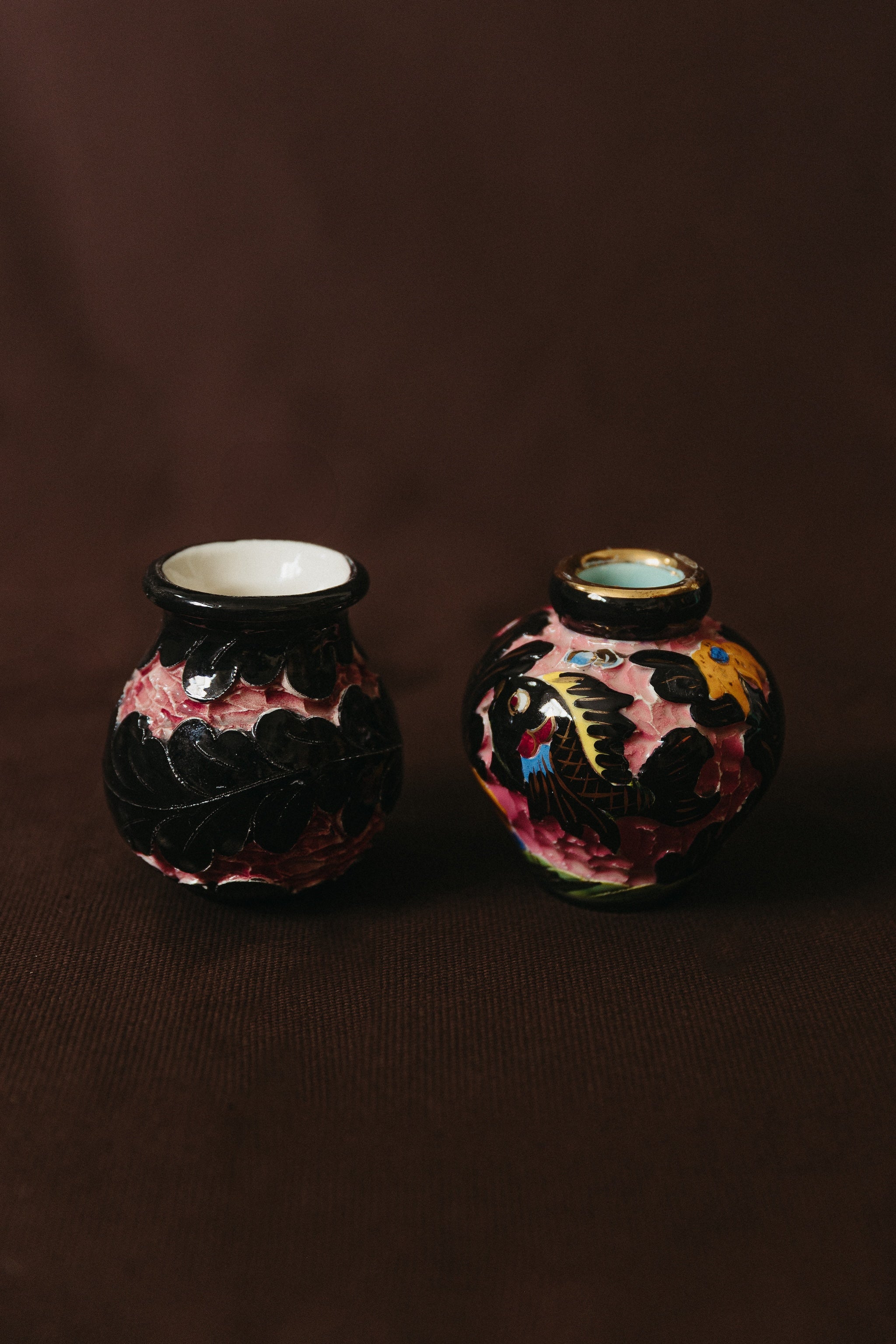 Paire de mini vases Lamarche