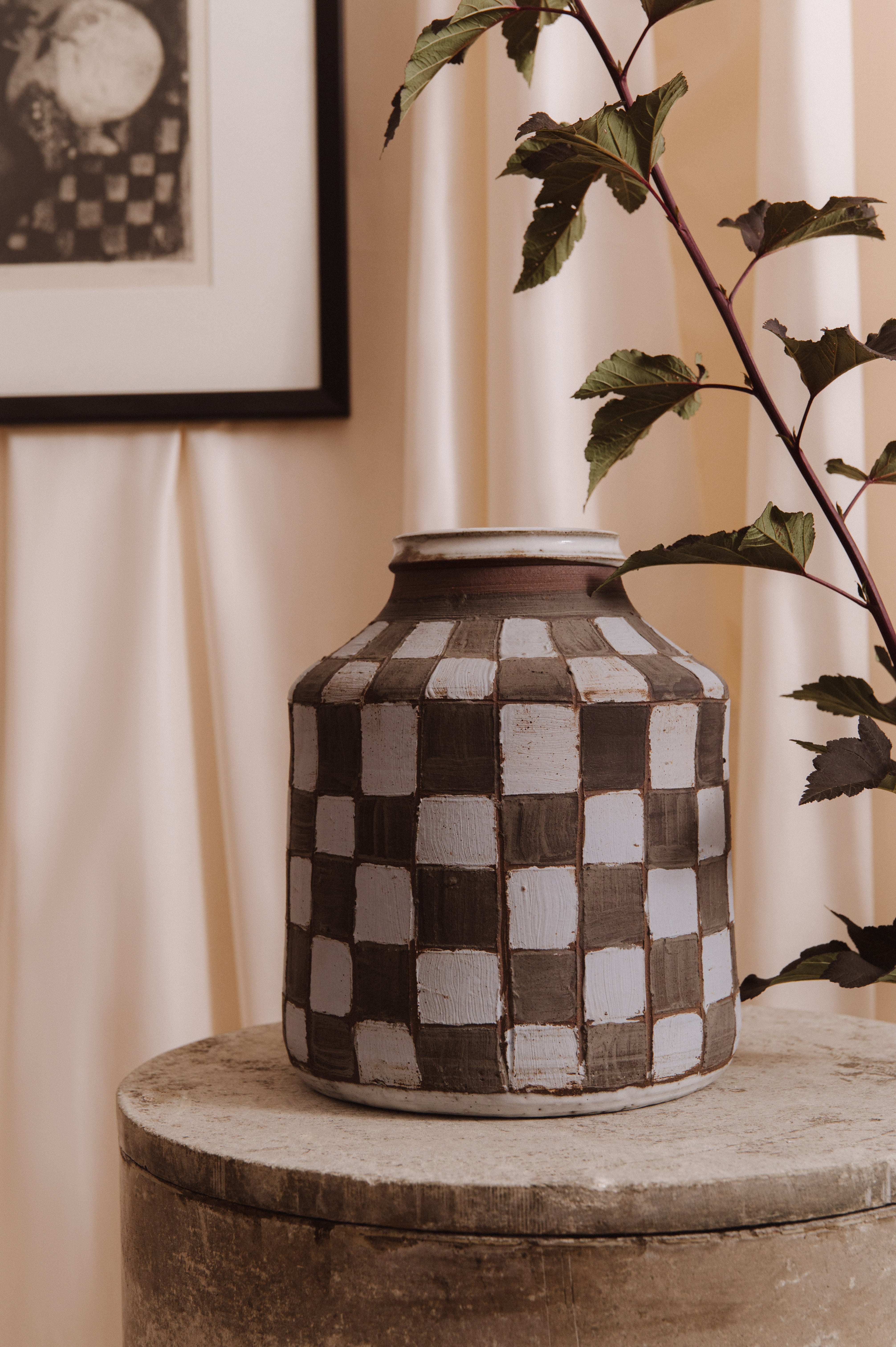 Vase à damiers Albert Thiry