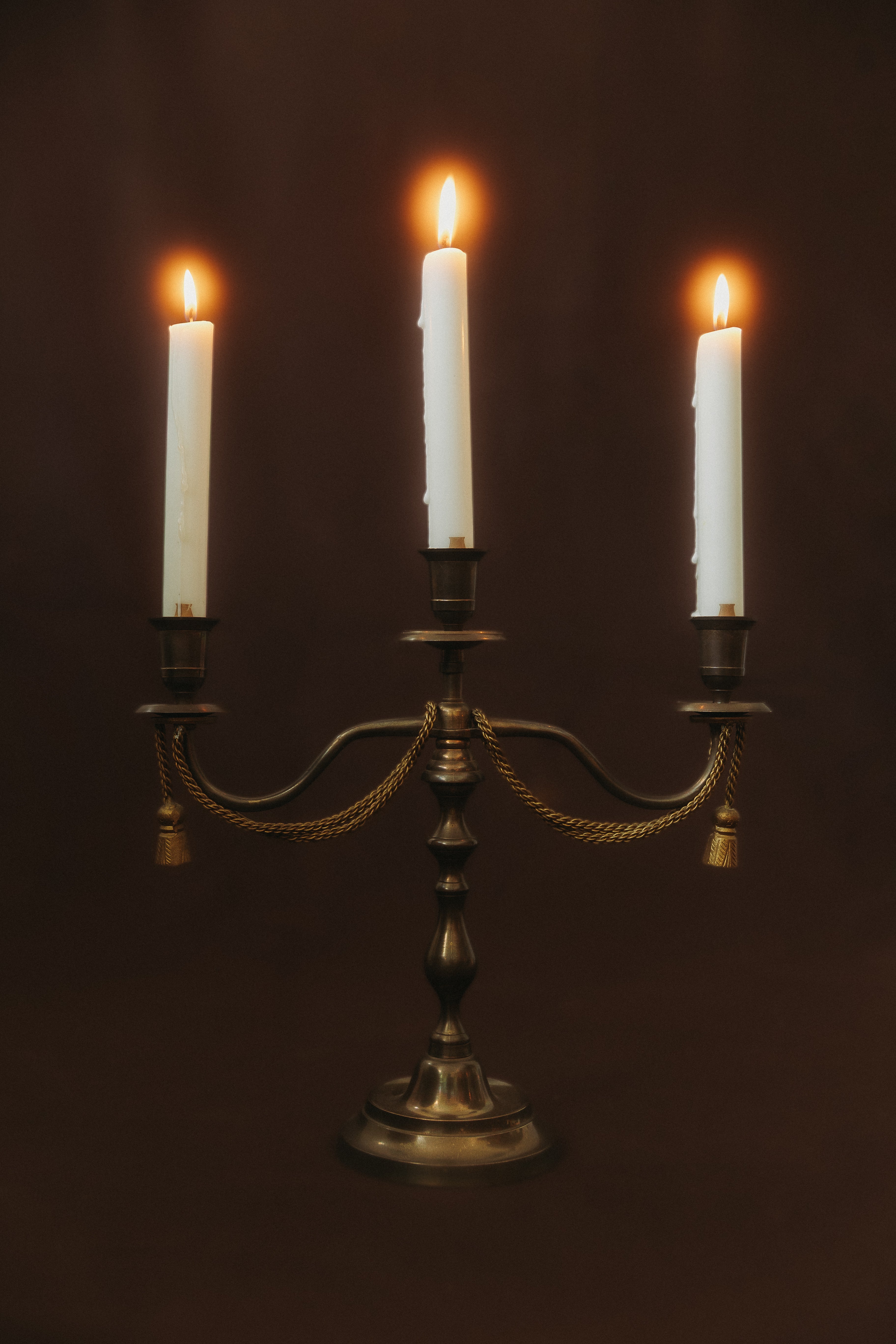 Brass candelabra, late 20th century