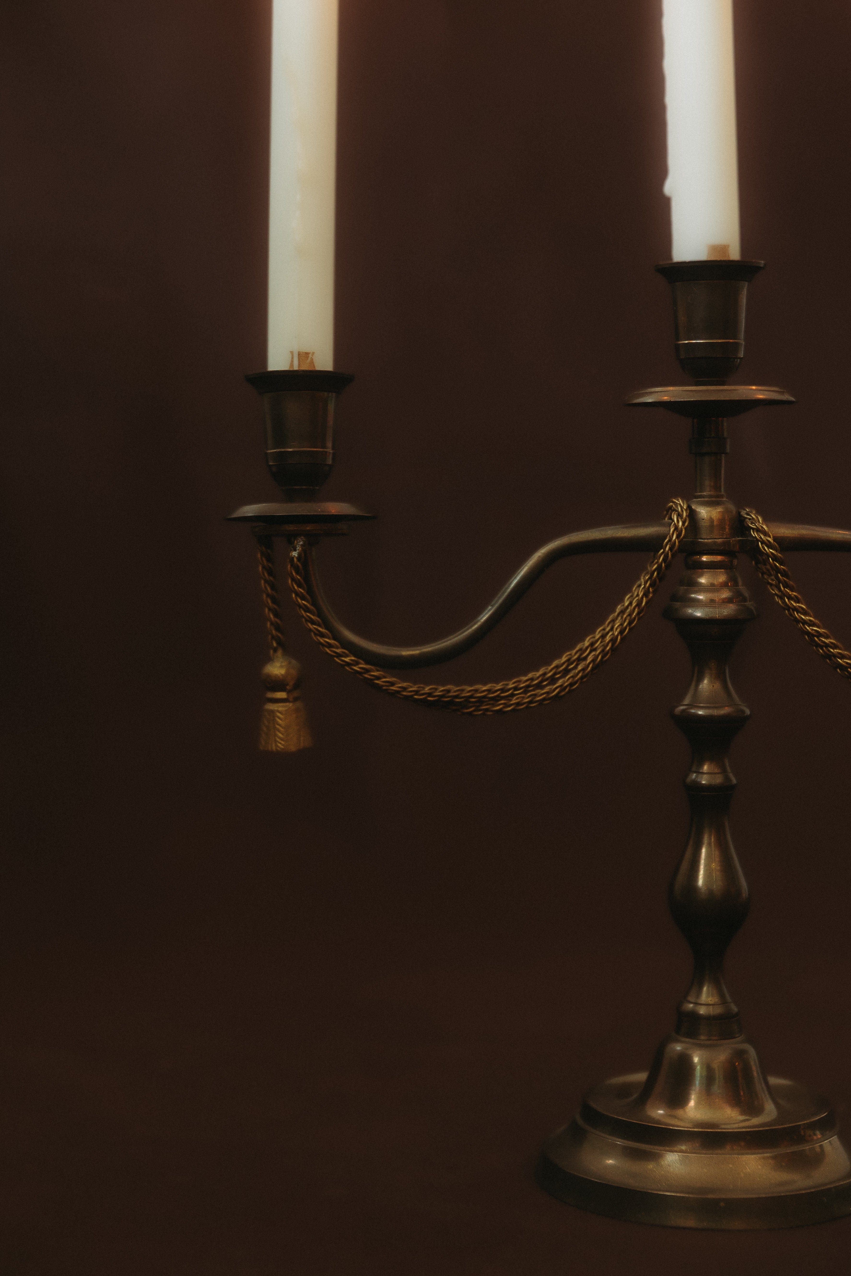 Brass candelabra, late 20th century