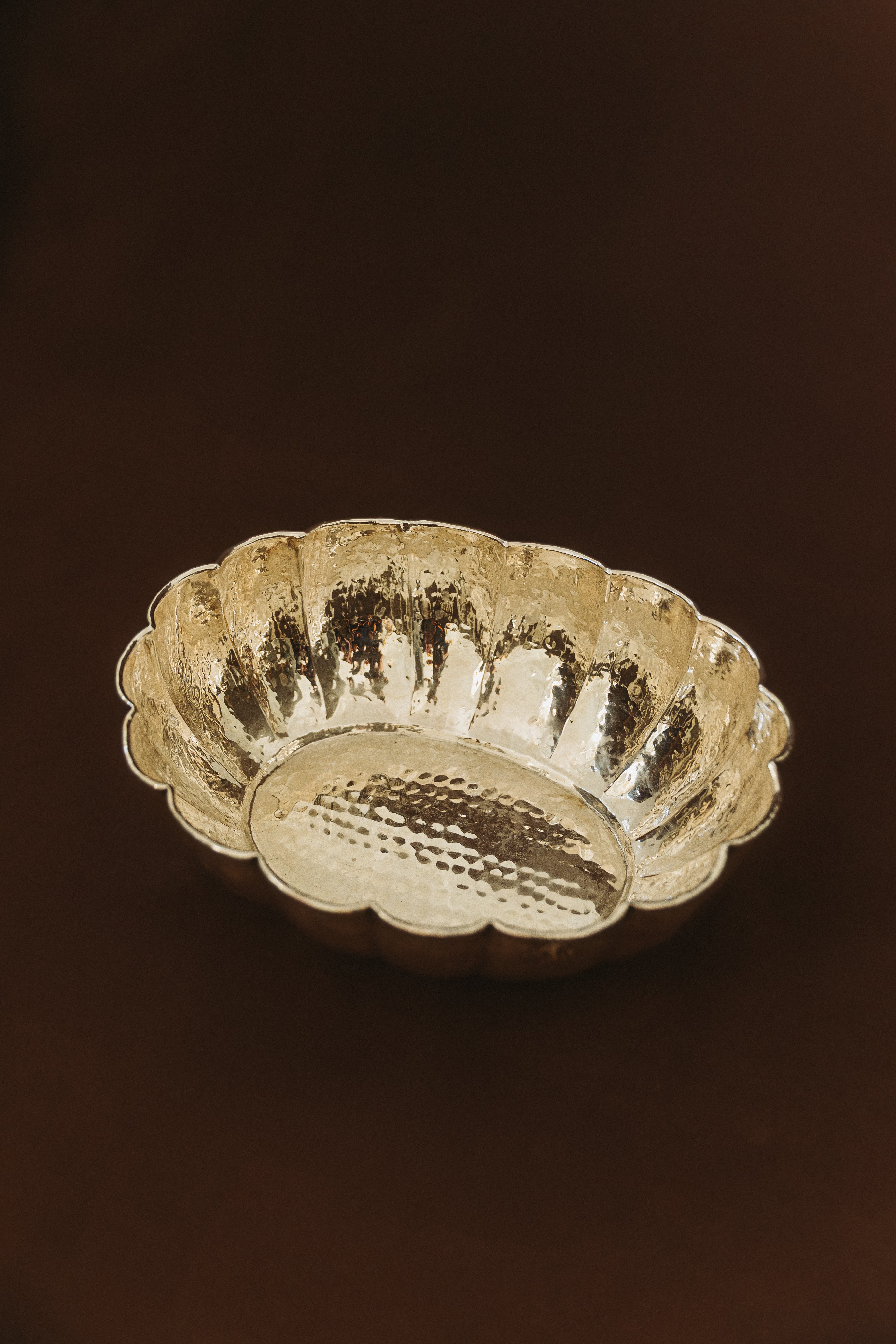 Large oval silver platter, 1950