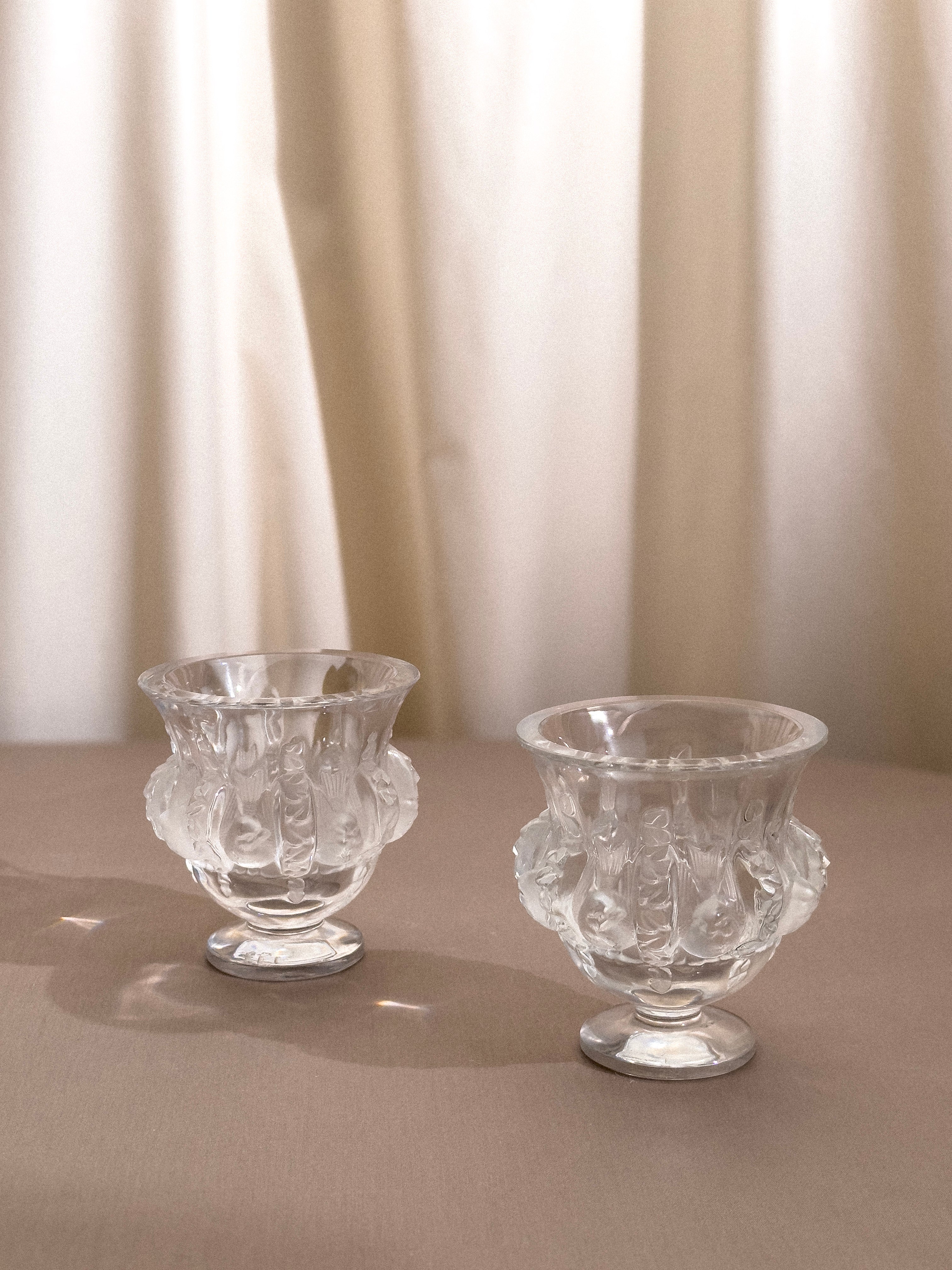 Paire de vases vintage Lalique