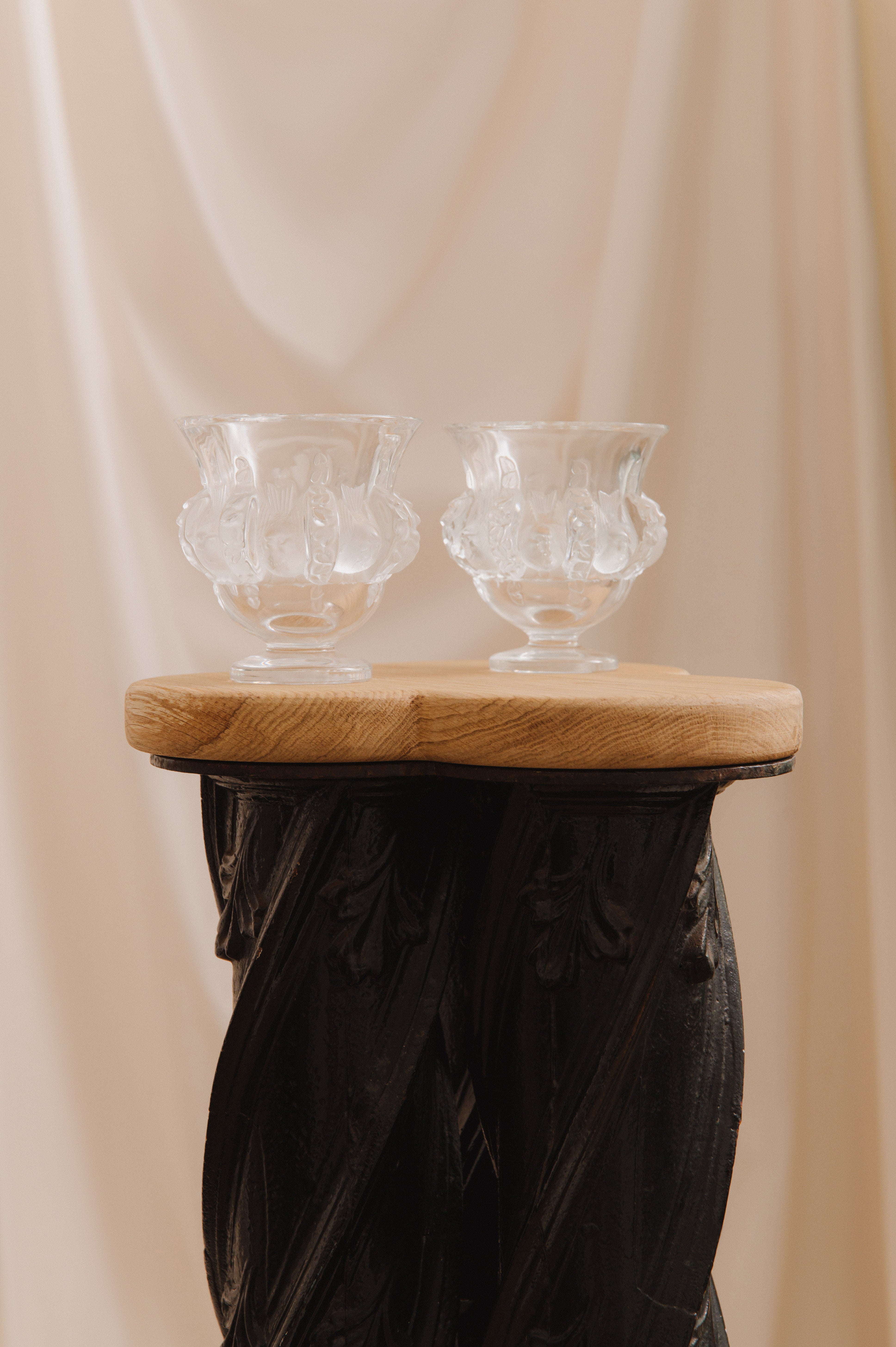 Paire de vases vintage Lalique