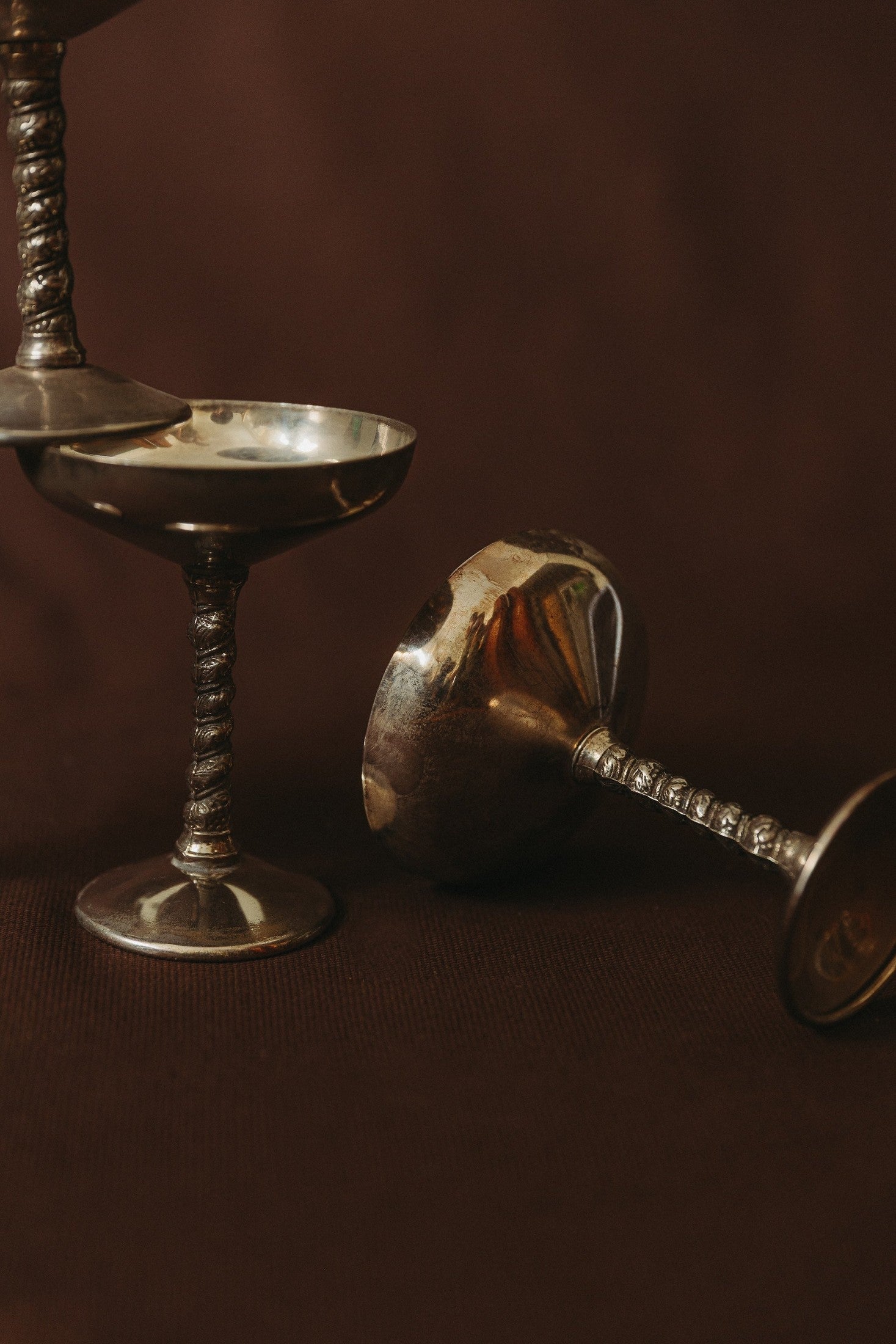 Coupes métal argenté, XXe siècle